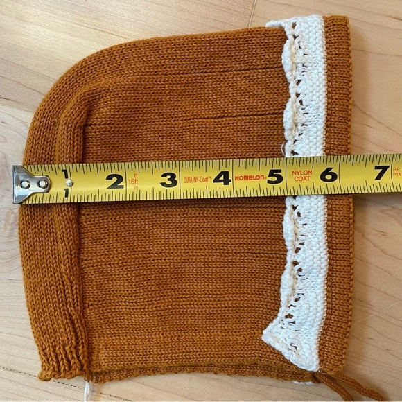 Fin & Vince Adeline Mustard Knitted Bonnet - Picture 8 of 9
